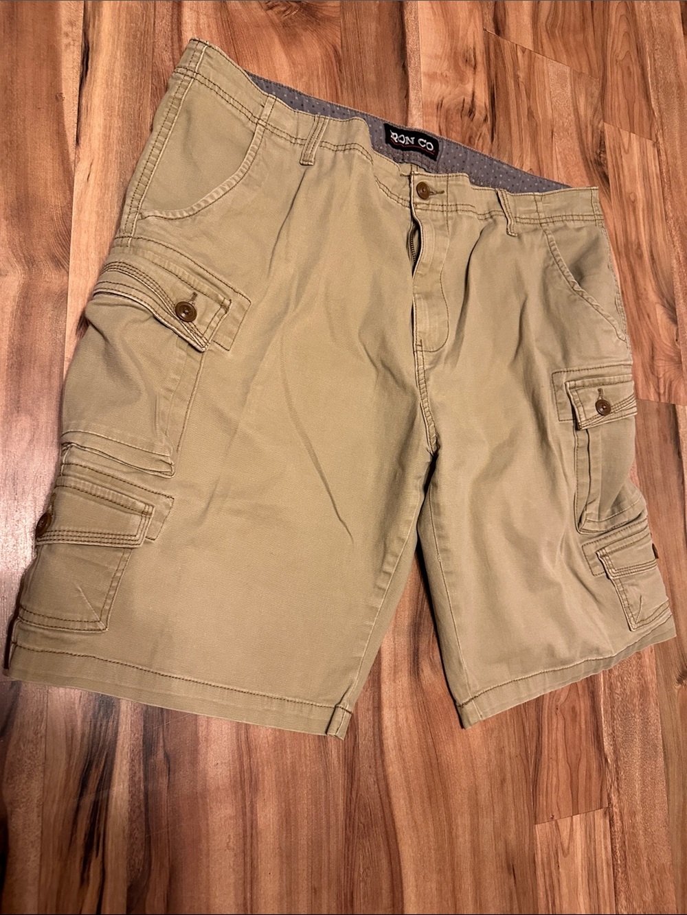 Ron Co Men's Cargo Shorts in Khaki - Rugged Multi-Pocket Design
